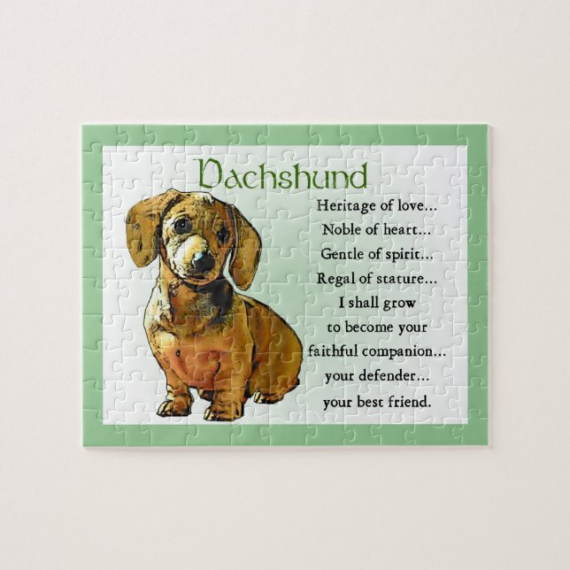 Puzzle Patrimoine Dachshund de l'amour (Horizontal)