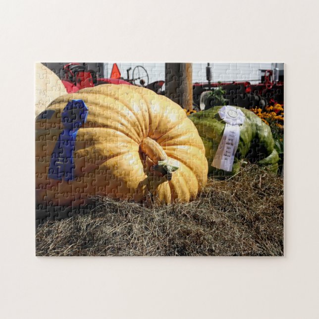 Puzzle Pays Fair Citrouille géant Bleu ruban (Horizontal)