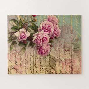 Puzzle Pays français chic, roses chics et roses minables,