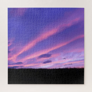 Puzzle Paysage Abstrait de Ciel au Coucher du Soleil Viol