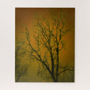 Puzzle Paysage Arbre Verre Art Photographie Orange Brown