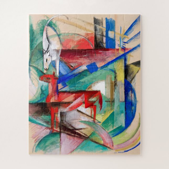 Puzzle Paysage avec animaux par Franz Marc (Vertical)