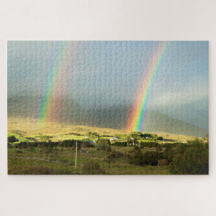 Puzzle Paysage avec arc en ciel