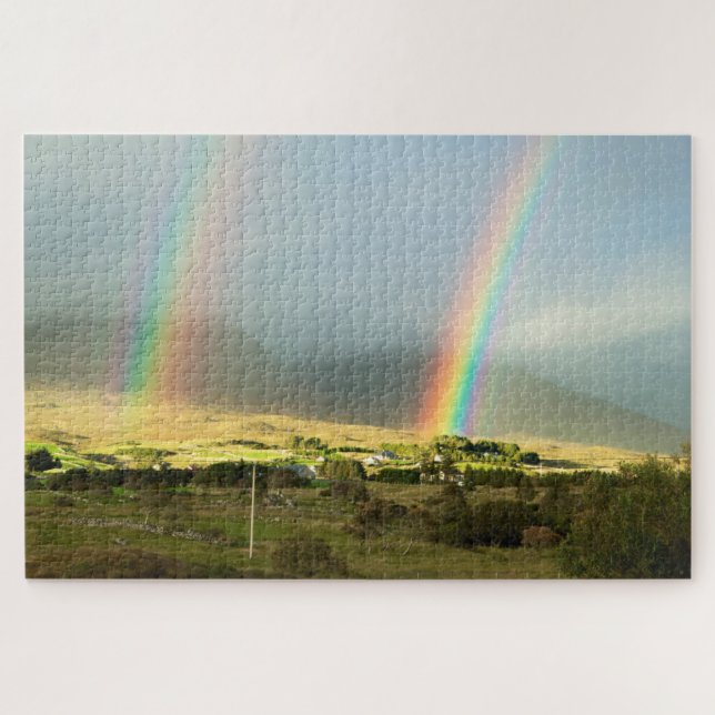Puzzle Paysage avec arc en ciel (Horizontal)