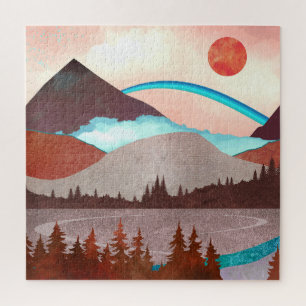 Puzzle Paysage Blue Rainbow