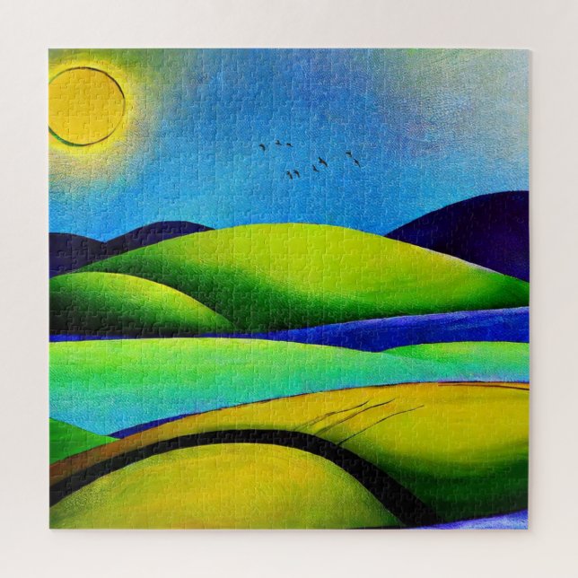 Puzzle Paysage de Green Hills (Vertical)