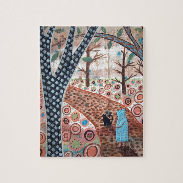 Puzzle Paysage de jardin de forêt (Vertical)