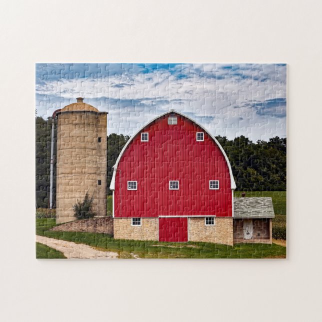 Puzzle Paysage de la ferme Red Barn (Horizontal)