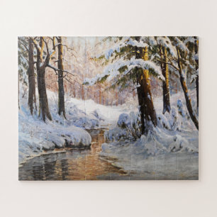 Puzzle Paysage de la forêt de neige, Walter Moras