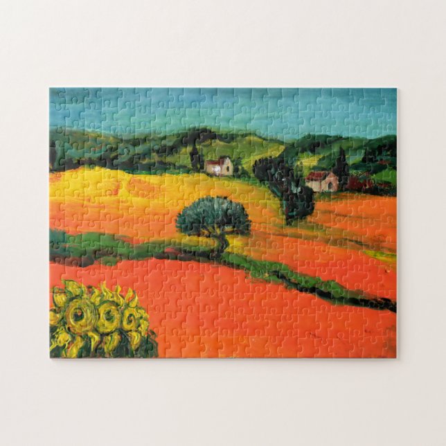 PUZZLE PAYSAGE DE LA TOSCANE AVEC DES TOURNESOLS (Horizontal)