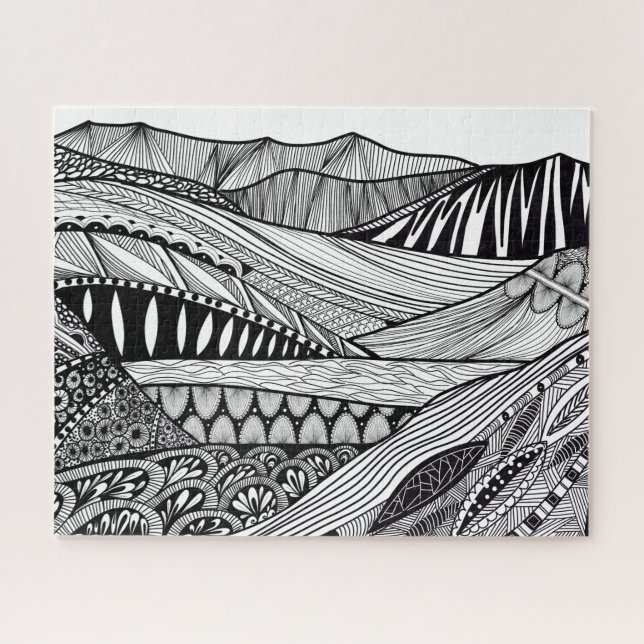 Puzzle Paysage de montagne douzaine couleur dans (Horizontal)