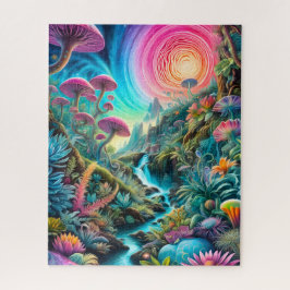 Puzzle Paysage de rêves psychédéliques enchantés