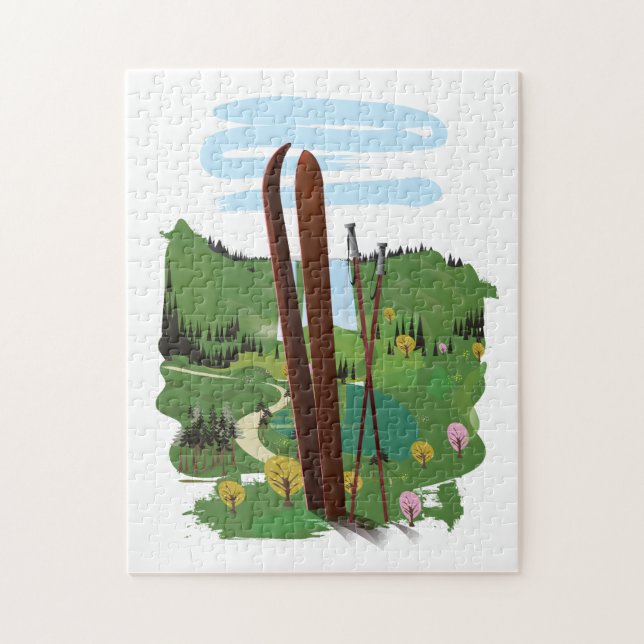 Puzzle Paysage de ski (Vertical)