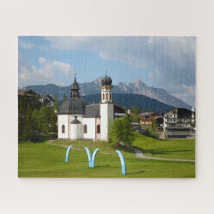 Puzzle Paysage d'inAlps d'église, Seefeld, Autriche