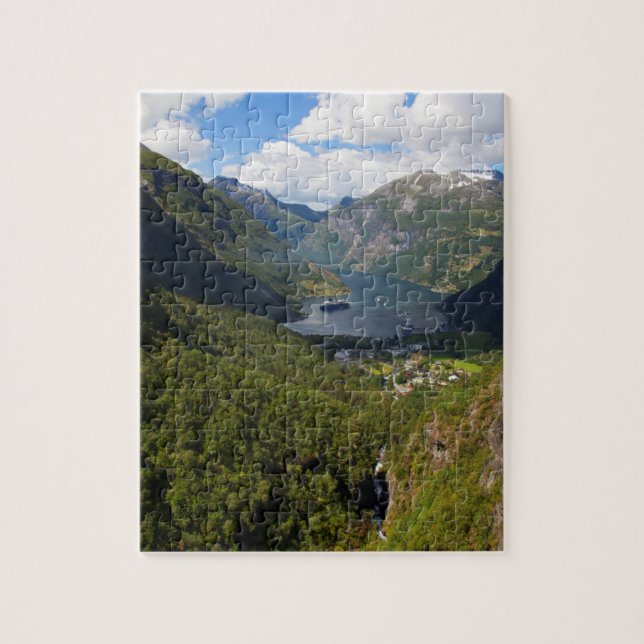 Puzzle Paysage du fjord de Geiranger, Norvège (Vertical)