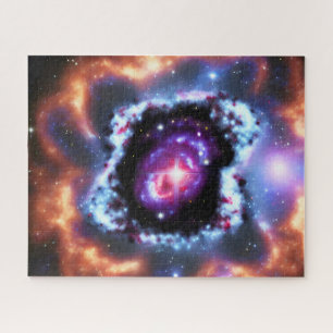 Puzzle Paysage extérieur cosmique en or rose violet rose