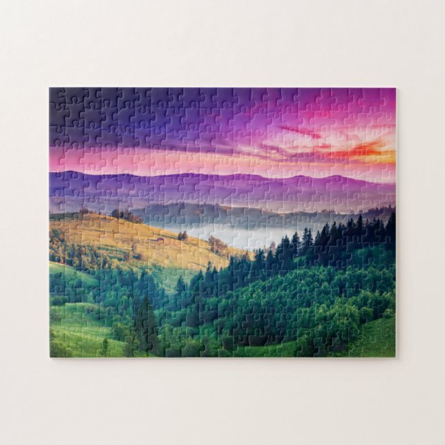 Puzzle Paysage fantastique du matin. Remplacer (Horizontal)