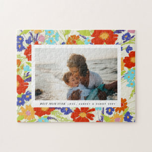 Puzzle Paysage Fleur sauvage Cadre Fête des Mères Cadeau