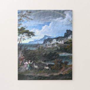 Puzzle Paysage héroïque avec l'arc-en-ciel