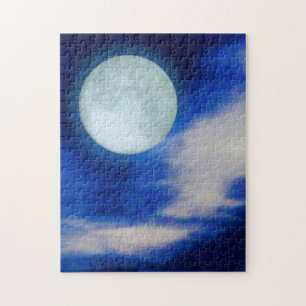 Puzzle Paysage lunaire avec nuages lune