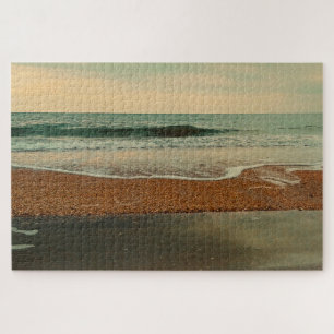 Puzzle Paysage marin vintage d'Ocean Beach vagues rétro