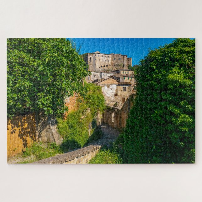 Puzzle Paysage médiéval pittoresque de Sorano, Toscane, I (Horizontal)