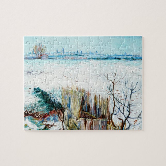 Puzzle Paysage neigeux avec Arles par Vincent van Gogh (Horizontal)