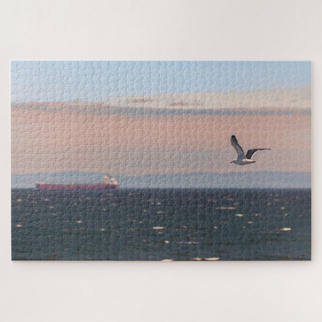 Puzzle Paysage pittoresque avec mouette à mouche, Canada (Horizontal)