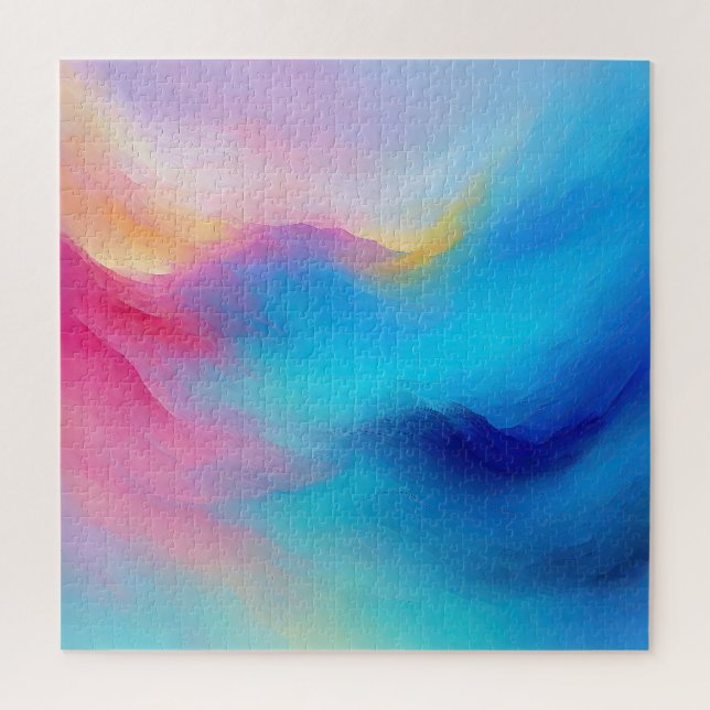 Puzzle Paysage rose et bleu "Shroudglen". (Vertical)