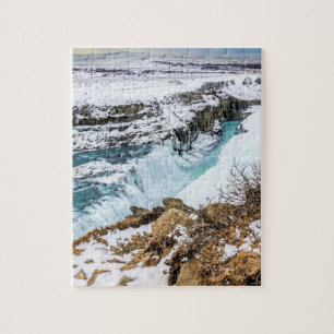 Puzzle Paysage Scénique de la Cascade Gullfoss en Islande
