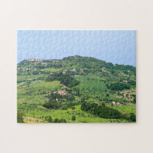 Puzzle Paysage typique de la Toscane avec collines - Ital