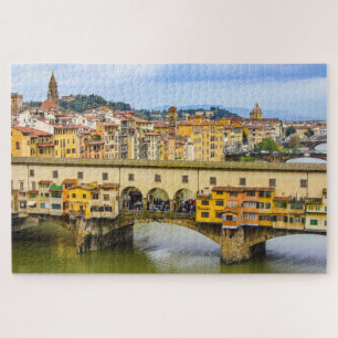 Puzzle Paysage urbain avec Ponte Vecchio, Florence, Itali