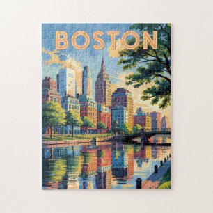 Puzzle Paysage urbain de Boston Massachusetts Art de voya