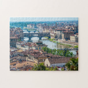 Puzzle Paysage urbain de Florence - Pont Vecchio sur l'Ar