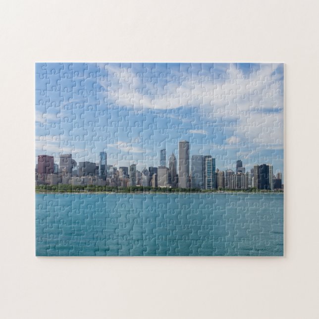 Puzzle Paysage urbain de jour de Chicago (Horizontal)