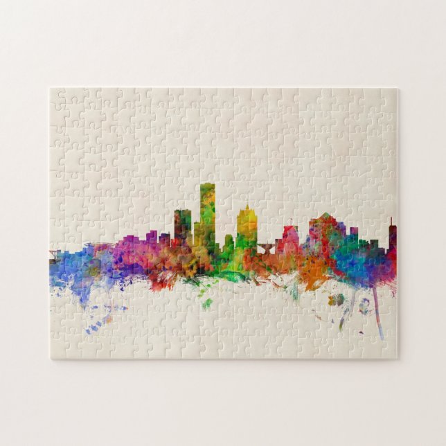 Puzzle Paysage urbain d'horizon de Milwaukee le Wisconsin (Horizontal)