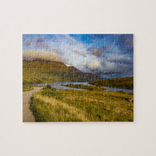 Puzzle Paysages du lac de montagne du printemps écossais 