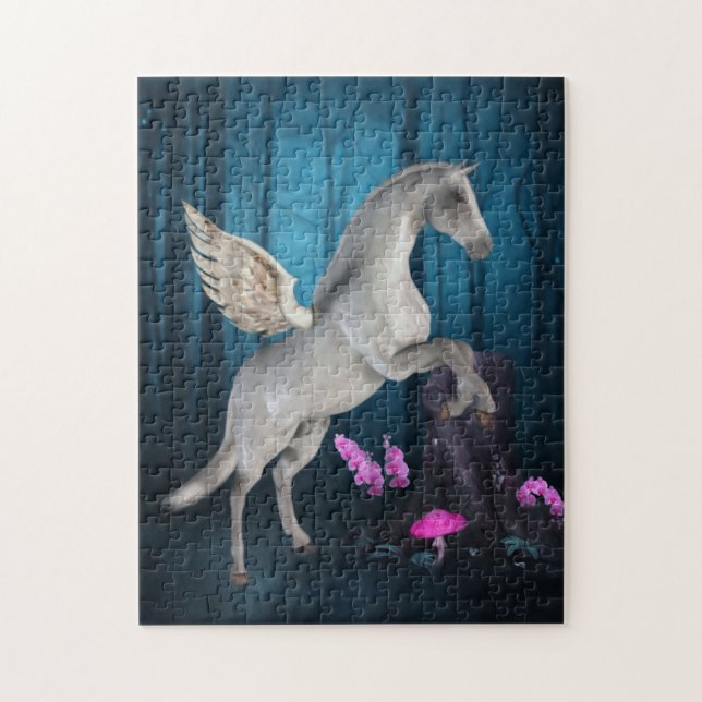 Puzzle Pegasus Blue Forest Imaginaire Cheval Art (Vertical)