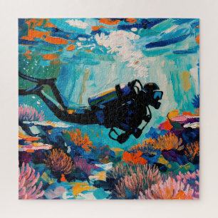 Puzzle peinture à l'huile Art de la plongée en scaphandre