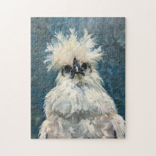 Puzzle Peinture à l'huile de poulet à la silice blanche