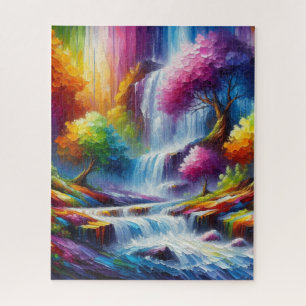 Puzzle Peinture Abstraite du paysage AI générée verticale