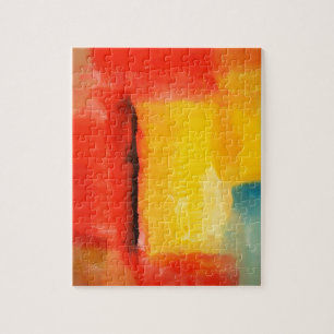 Puzzle Peinture Abstraite rouge moderne