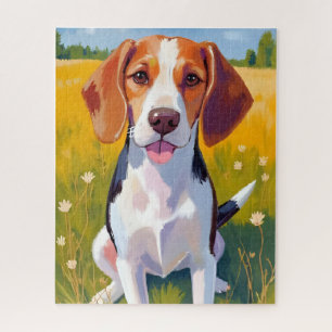 Puzzle Peinture aquarelle de chien Beagle
