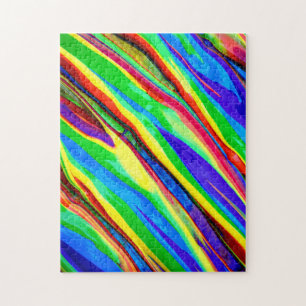 Puzzle Peinture arc-en-ciel brillante Abstraite