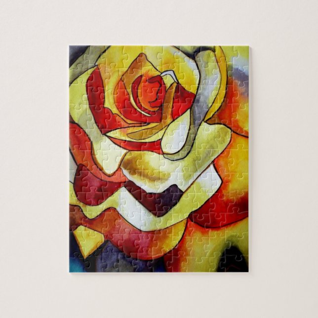 Puzzle Peinture artistique aquarelle de fleur de Freesia  (Vertical)