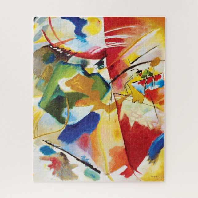 Puzzle Peinture avec Centre Vert par Wassily Kandinsky (Vertical)