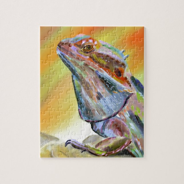 Puzzle Peinture barbue chromatique de Digitals de dragon (Vertical)