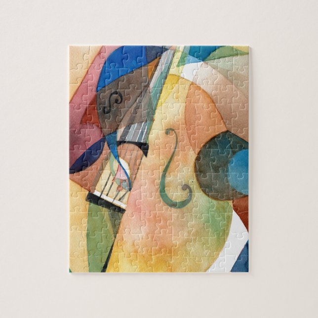 Puzzle Peinture "Bassline " de musique de jazz (Vertical)