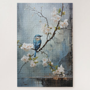 Puzzle Peinture chinoise avec des oiseaux et des fleurs b