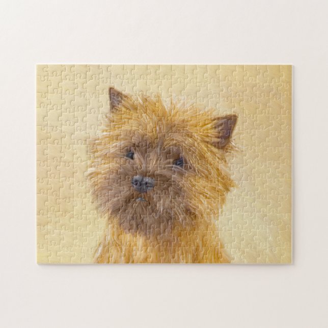 Puzzle Peinture de Cairn Terrier - Cute Original Chien Ar (Horizontal)